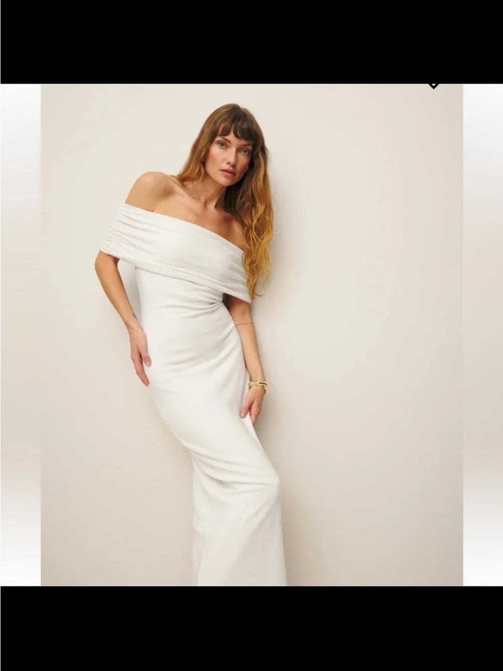 Reformation Josefina Knit Dress in the color Gold Coin

108